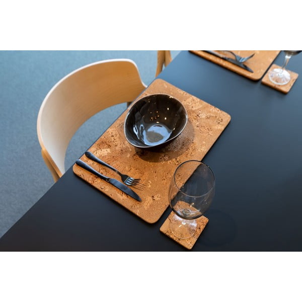 Korkové podtácky v přírodní barvě v sadě 4 ks Querco – ZicZac-image-2