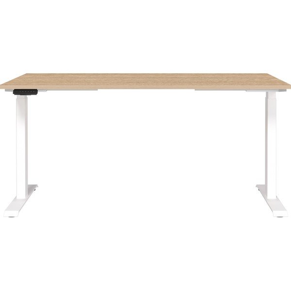 Polohovací pracovní stůl s elektricky nastavitelnou výškou s deskou v dubovém dekoru 80x160 cm Jet – Germania-image-1