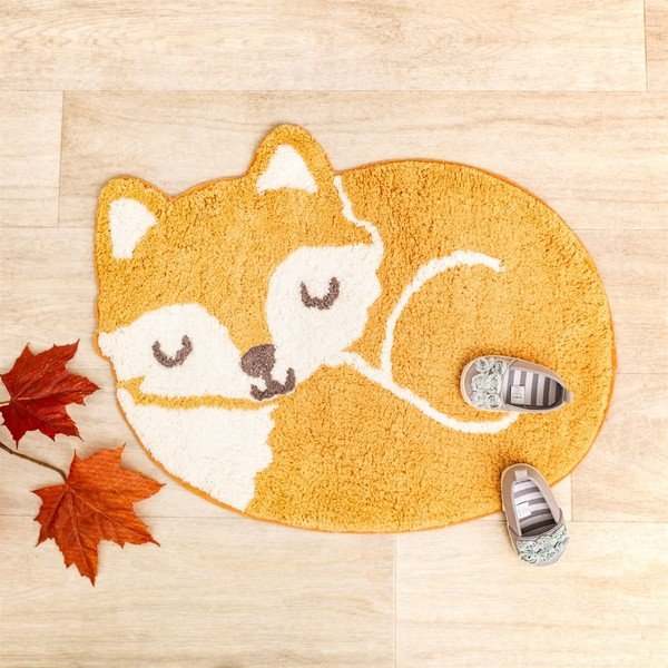 Oranžový dětský bavlněný koberec Sass & Belle Woodland Fox, 46 x 60 cm-image-2