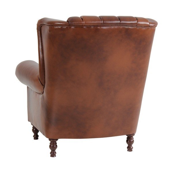 Hnědé kožené křeslo Max Winzer Vary-image-3