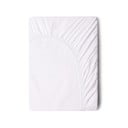 Bílé bavlněné elastické prostěradlo Good Morning, 180 x 200 cm