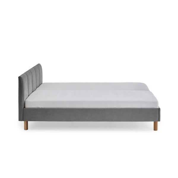 Šedá čalouněná dvoulůžková postel bez roštu 180x200 cm Joker – Meise Möbel-image-2