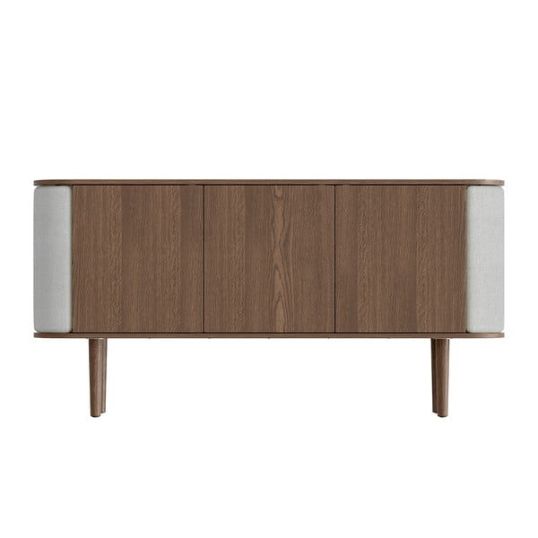 Šedo-hnědá nízká komoda v dekoru dubu 150x75 cm Treasures – UMAGE-image-3