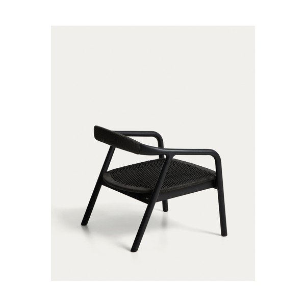 Černé dřevěné/bez čalounění křeslo Derile – Kave Home-image-3