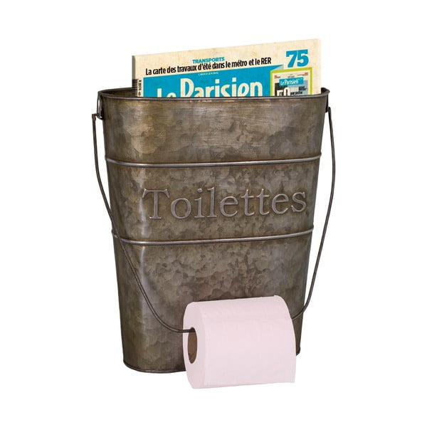 Šedý kovový držák na toaletní papír – Antic Line