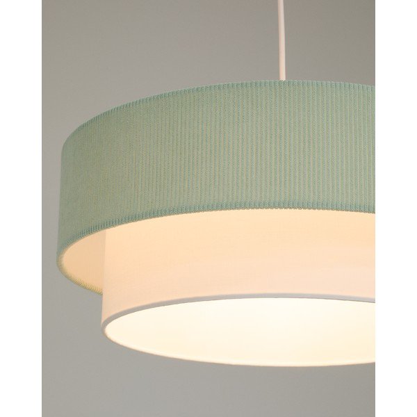 Bílé/tyrkysové dětské svítidlo s textilním stínidlem Bianella – Kave Home-image-2