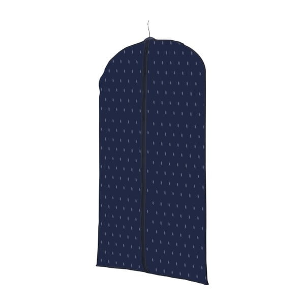 Tmavě modrý závěsný obal na oblečení Compactor Dots, délka 100 cm