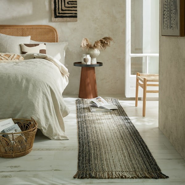 Šedý běhoun 60x230 cm – Flair Rugs-image-1