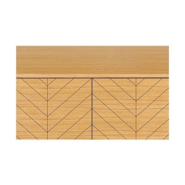 Komoda v dekoru dubového dřeva Woodman Camden Herringbone-image-1