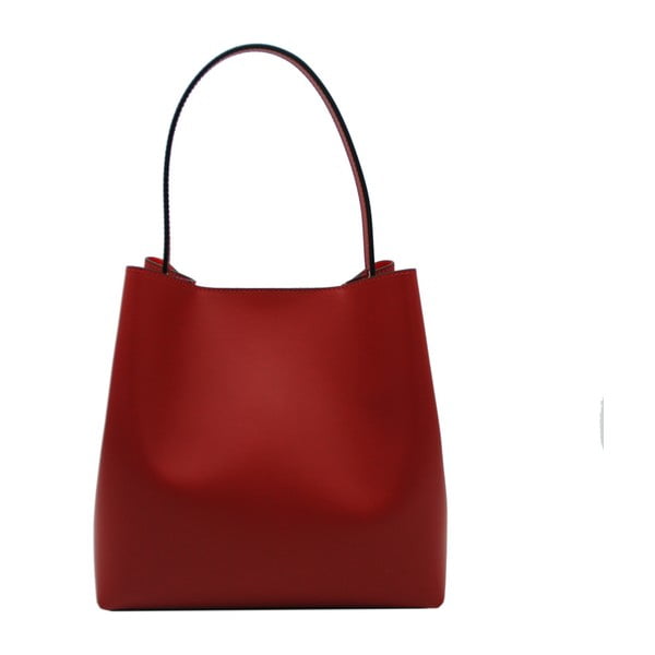 Tmavě červená kabelka z pravé kůže Andrea Cardone Simple
