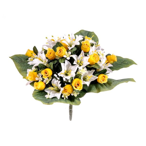 Umělá květina s růžičkami a liliemi Dino Bianchi, ⌀ 25 cm