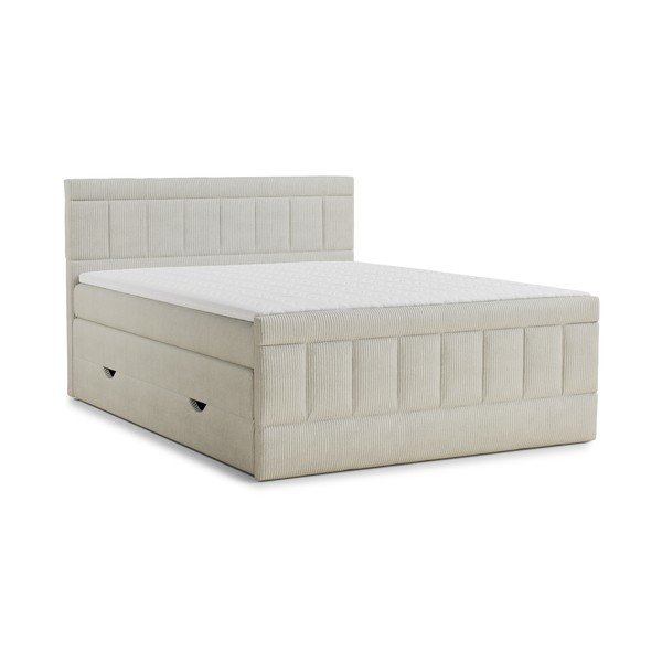 Béžová boxspring postel s úložným prostorem 160x200 cm Caya – Maison de Rêve