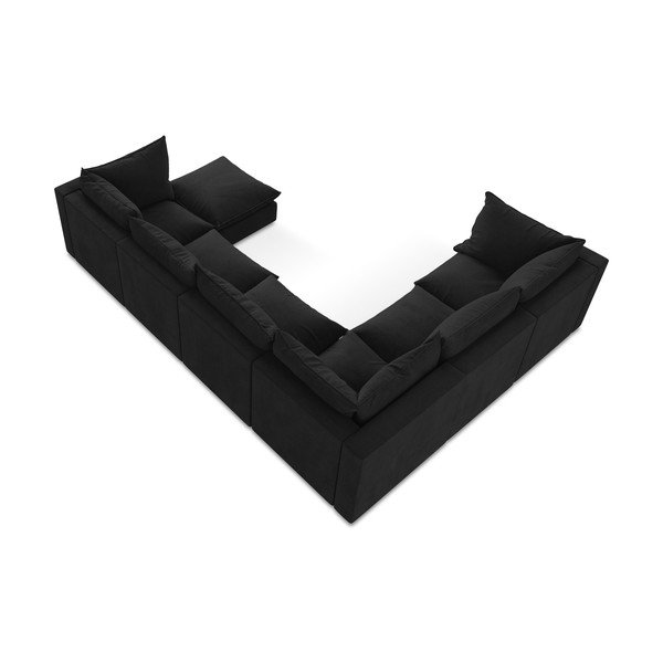 Černá rohová pohovka (levý roh/do "U") Manao – Makamii-image-3