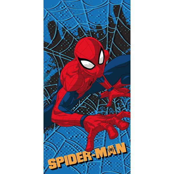 Červená/modrá dětská osuška z mikrovlákna 70x140 cm Spider-man – Jerry Fabrics