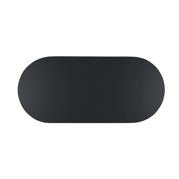 Černý tác s kouřovým zrcadlem PT LIVING Oval, šířka 18 cm-image-2