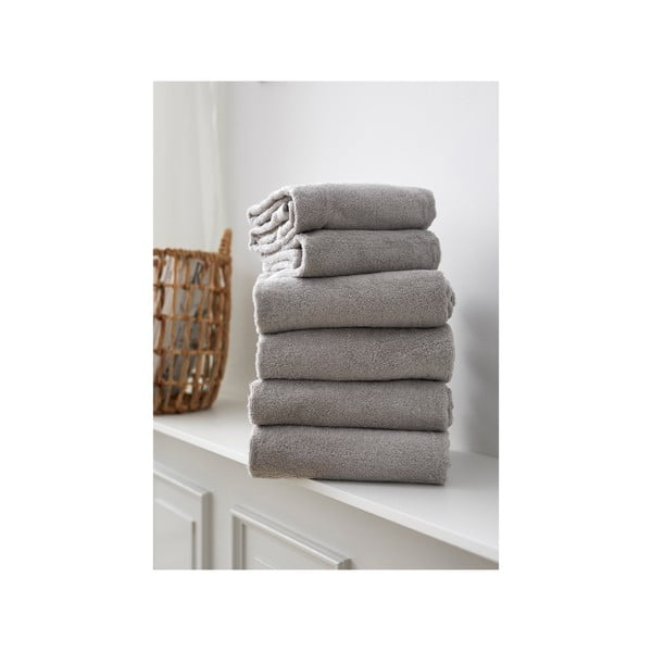 Světle šedý froté bavlněný ručník 30x30 cm Comfort – Södahl-image-4