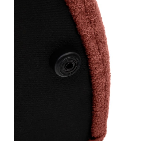 Taburet v terakotové barvě z textilie bouclé Kaeli – Kave Home-image-4