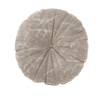 Béžovošedý dekorativní polštář Tiseco Home Studio Chester, ø 38 cm