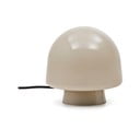 Stolní lampa šedobéžová se skleněným stínidlem (výška 20 cm) Reig – Kave Home