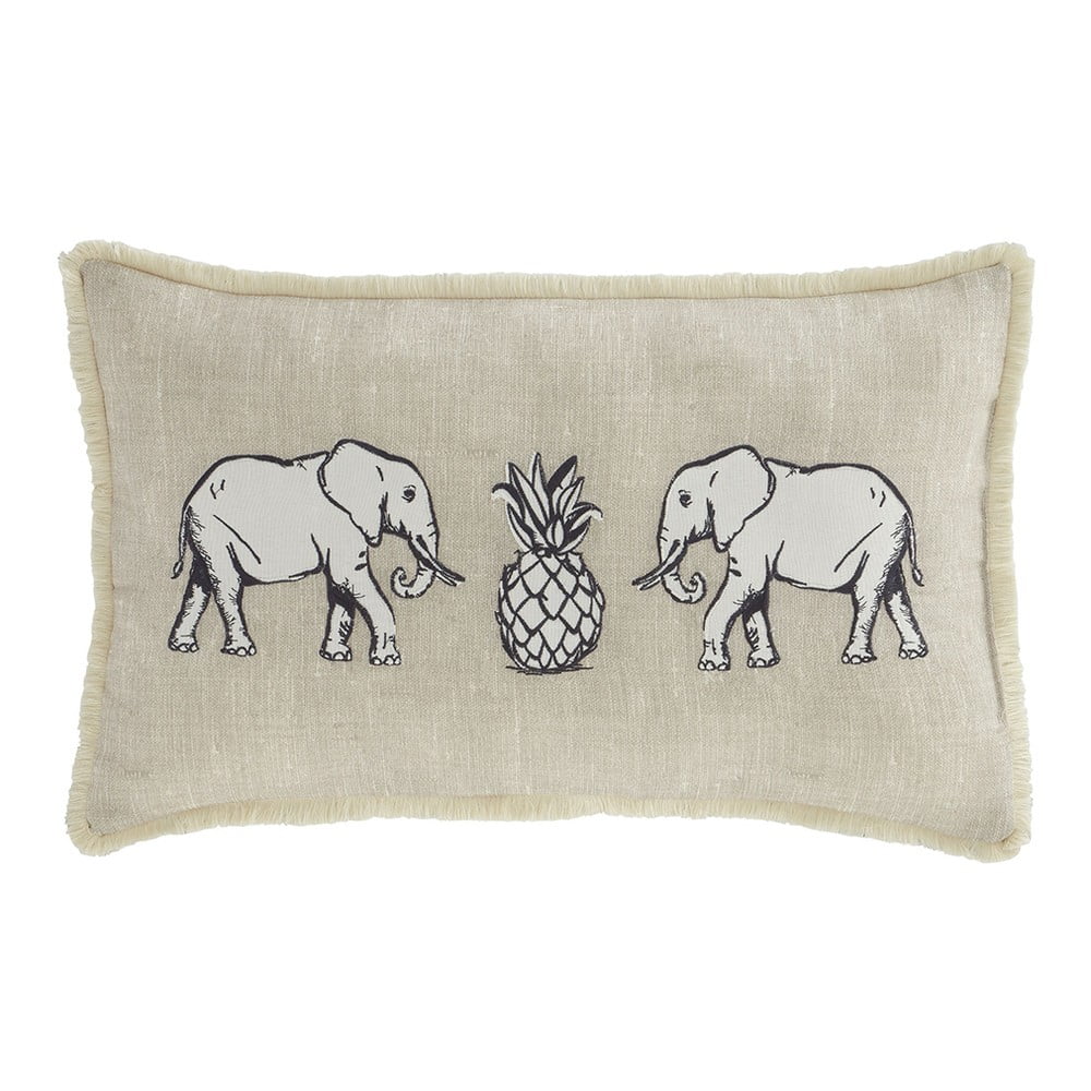Béžový polštář Pineapple Elephant Tembo, 30 x 50 cm