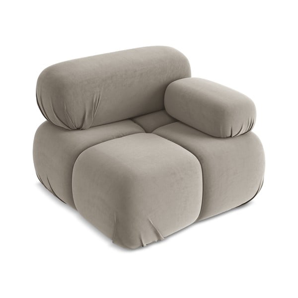 Béžový sametový modul pohovky (pravý roh) Lokua – Makamii-image-2