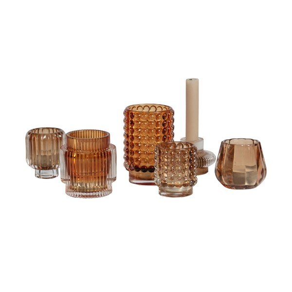 Sada 2 skleněných svícnu BePureHome Buble, výška 8 cm-image-1