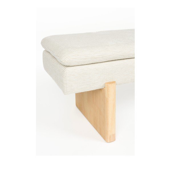 Krémová polstrovaná lavice Jappo – White Label-image-4