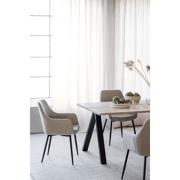 Rozkládací jídelní stůl s deskou z dubového dřeva 220x100 cm Carradale - Rowico-image-2