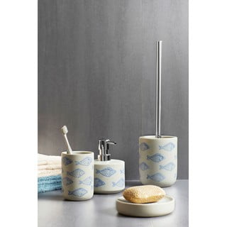 Modro-bílý kreamický dávkovač na mýdlo Wenko Aquamarin, 475 ml