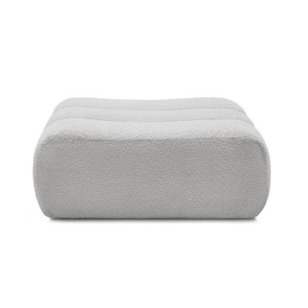 Světle šedá podnožka z textilie bouclé Azra – Bobochic Paris