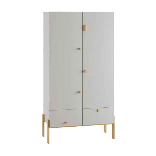 Světle šedá nízká dětská komoda 100x25 cm Cube - Pinio-image-4