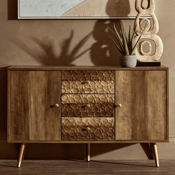 Komoda v tmavě přírodní barvě 114x70x39 cm Frida – Premier Housewares-image-1