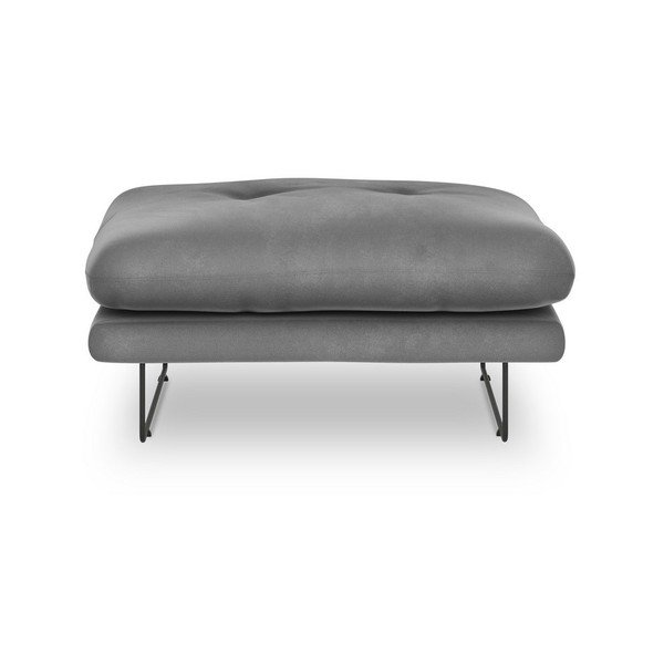 Šedý puf se sametovým potahem Windsor & Co Sofas Gravity