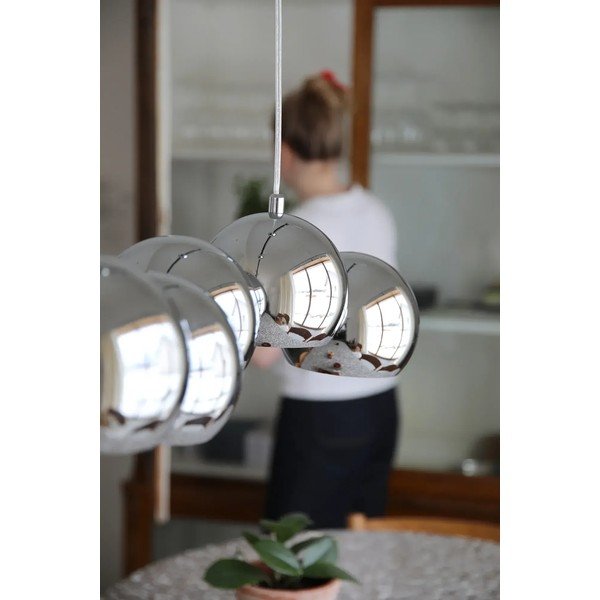 Kovové závěsné svítidlo ve stříbrné barvě s kovovým stínidlem Cupolo – Markslöjd-image-2
