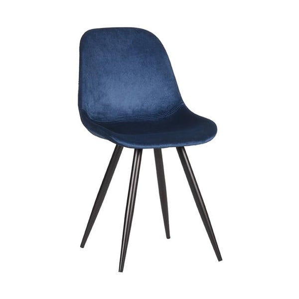 Tmavě modré sametové jídelní židle v sadě 2 ks Capri  – LABEL51