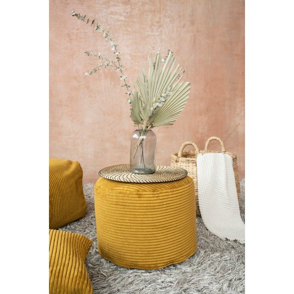 Manšestrový sedací vak v hořčicové barvě Mini – SLOWDOWN-image-1