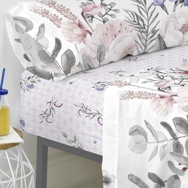 Bavlněné prostěradlo Happy Friday Basic Delicate Bouquet, 105 x 200 cm-image-4