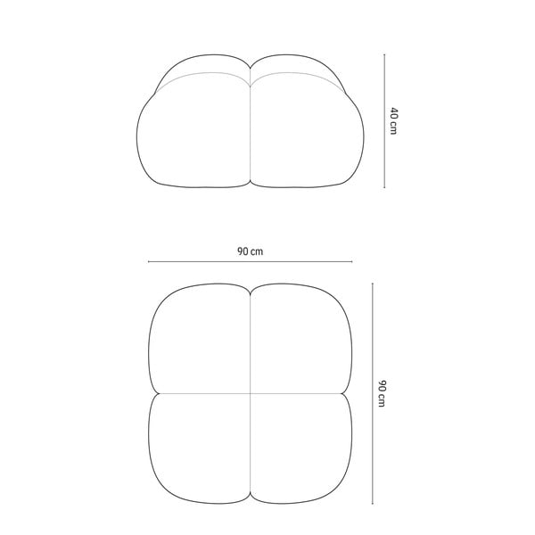 Tmavě hnědá sametová podnožka Loretto – Cosmopolitan Design-image-4