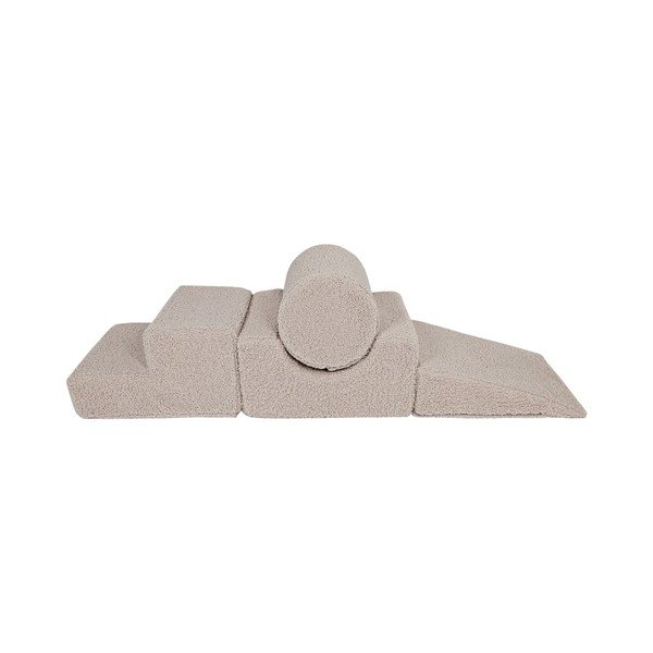 Šedé látkové pěnové hřiště 45x170x30 cm Montessori – Meowbaby-image-3