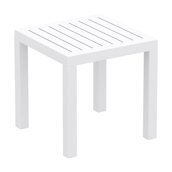 Bílý zahradní odkládací stolek Resol Ocean, 45 x 45 cm