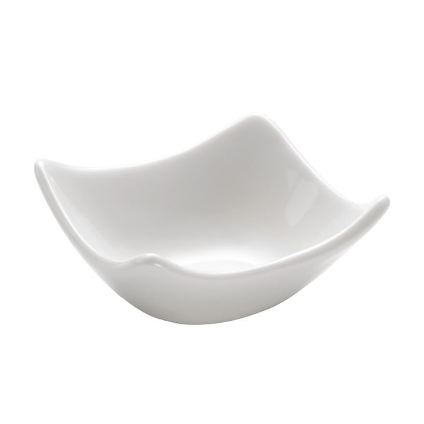 Bílá porcelánová miska Maxwell & Williams Basic Wave, 7,5 x 7,5 cm