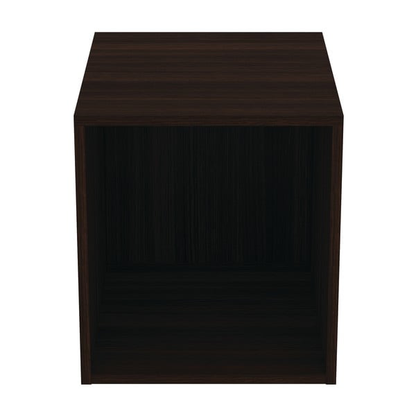 Tmavě hnědá nízká závěsná koupelnová skříňka v dekoru dubu 40x44 cm i.Life B – Ideal Standard