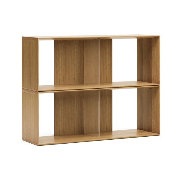 Modulární policový systém v dekoru dubu v přírodní barvě 2 ks 101x76 cm Litto – Kave Home-image-2