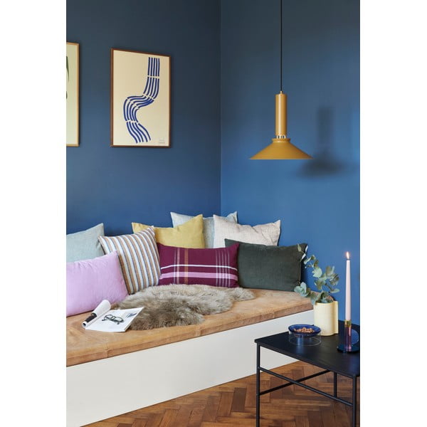 Červený bavlněný polštář Hübsch Sarah, 60 x 40 cm-image-3