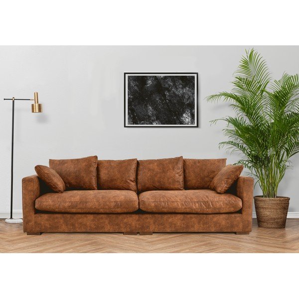 Koňakově hnědá pohovka 266 cm Comfy – Scandic-image-1