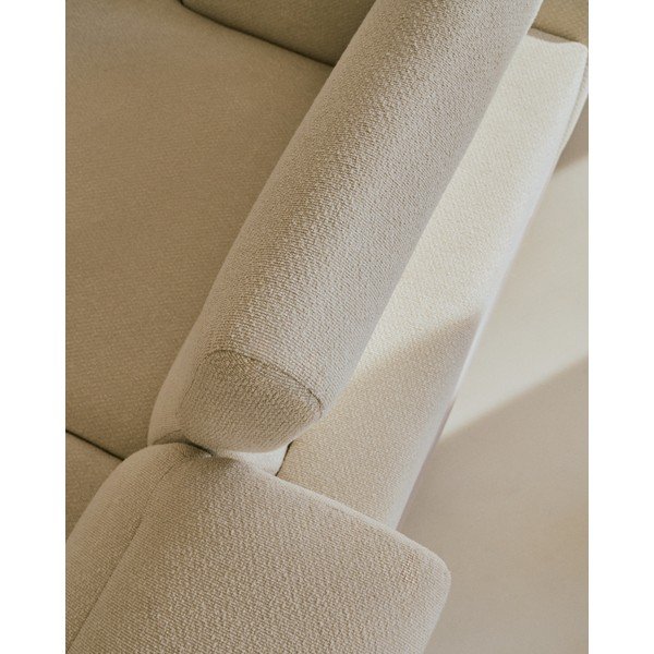 Béžová žinylková polohovací pohovka 214 cm Aurum – Kave Home-image-1