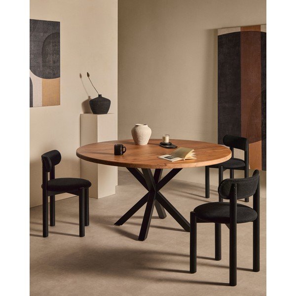 Jídelní stůl s deskou z akácie ø 150 cm Argo – Kave Home-image-1