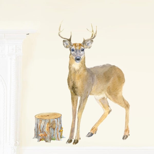 Znovu snímatelná samolepka Deer, 80x46 cm