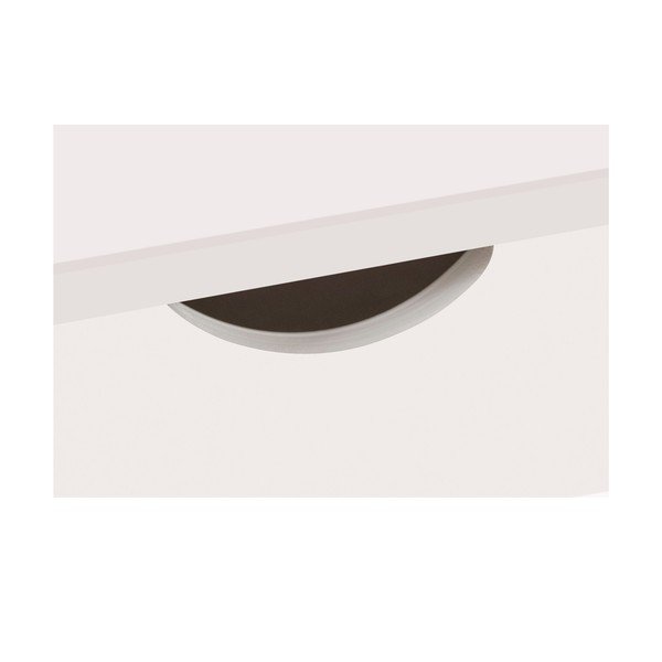 Bílý pracovní stůl z borovicového dřeva s poličkou Støraa Gava-image-1