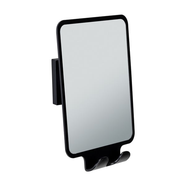 Kosmetické zrcadlo s věšákem 14x19.5 cm Quadro Black – Wenko